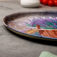 Поднос &laquo;Корзинка с лавандой&raquo;, 33 х 2 х 0,32 см, металл