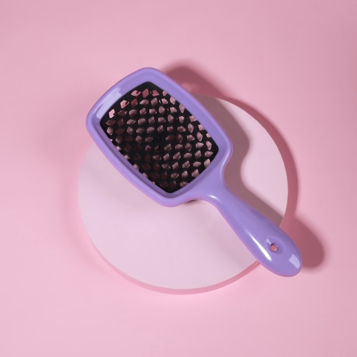 Расчёска массажная, широкая, вентилируемая, 8,4 &times; 20,5 см, цвет МИКС