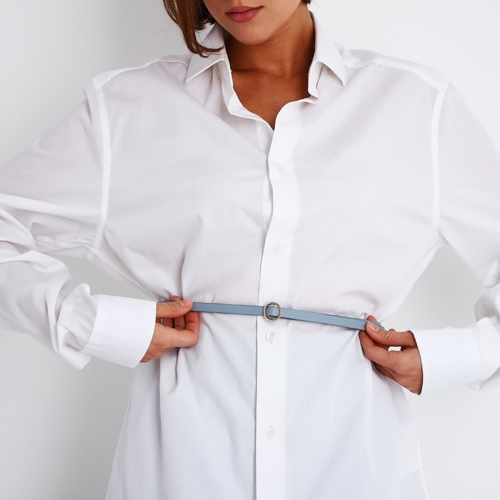 Ремень женский, ширина 1 см, пряжка металл, цвет голубой Ремень женский, ширина 1 см, пряжка металл, цвет голубой