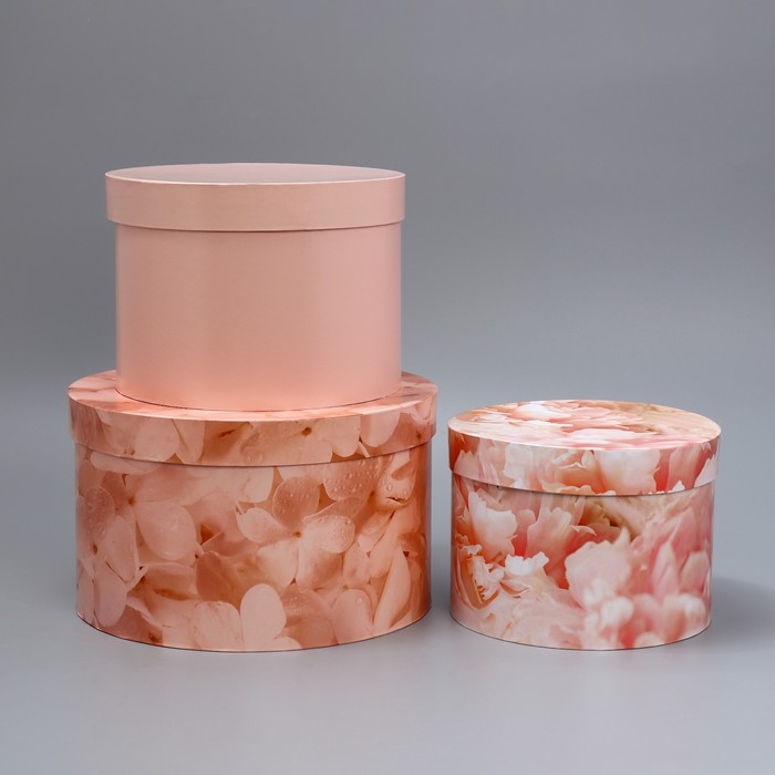 Набор шляпных коробок 3 в 1, упаковка подарочная, «Бежевый», 18 х 18 х 13‒25 х 25 х 15 см Набор шляпных коробок 3 в 1, упаковка подарочная, «Бежевый», 18 х 18 х 13‒25 х 25 х 15 см