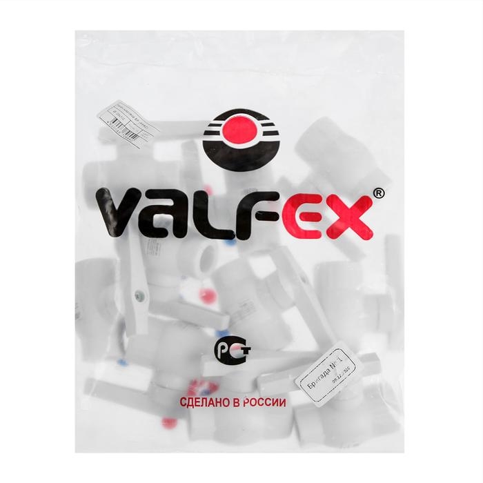 Кран шаровой VALFEX, d=20 х 1/2 Кран шаровой VALFEX, d=20 х 1/2", внутренняя резьба, комбинированный, полипропиленовый