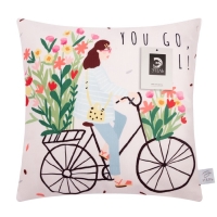 Наволочка декоративная Этель &laquo;Girl&raquo; 40х40 см, 100% п/э, велюр