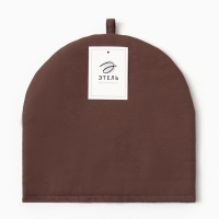 Грелка на чайник "Этель" Kitchen, цв. коричневый, 28х28 см, 100% хл, саржа 220 г/м2