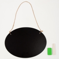 Доска меловая для рисования и записей, 30 &times; 22 &times; 0,3 см, набор мелков и губка