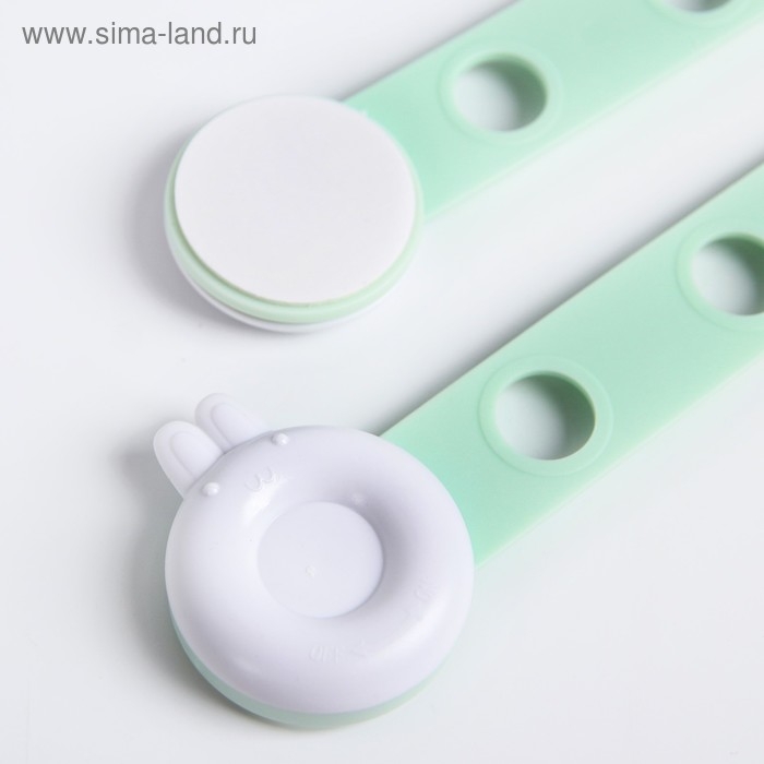 Набор блокираторов для дверей и ящиков, универсальные, гибкие, 2 шт., цвет бирюза, Крошка Я