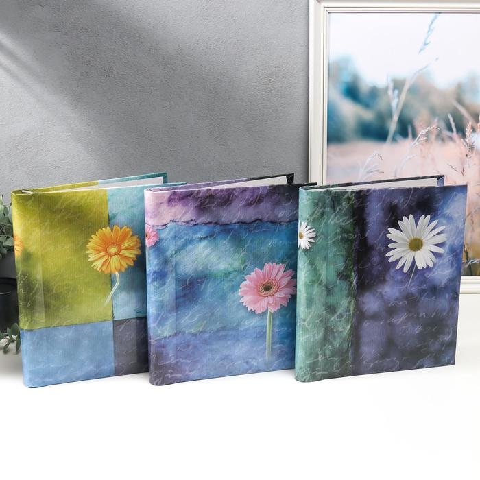 Фотоальбом  магнитный на 30 листов "Цветочная коллекция-9" МИКС