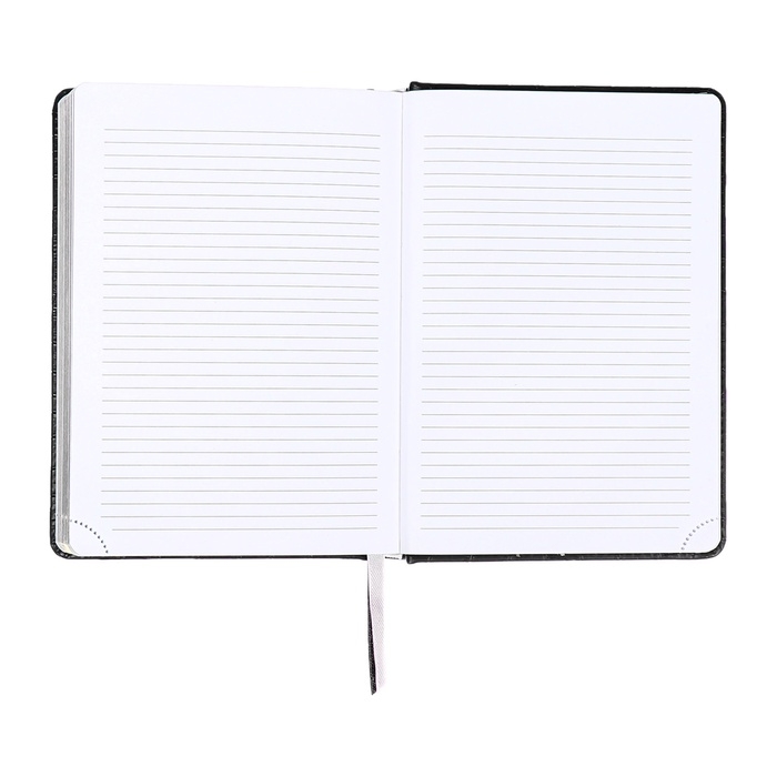 Ежедневник датированный 2025 B6 168 листов, deVENTE. Wild, твердая обложка кожзам с поролоном, перфорация, ляссе, блок 70,черный