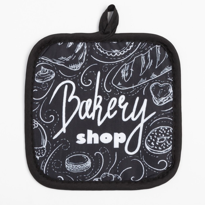 Кухонный набор (2 предмета) Этель Bakery shop, прихватка 17х17 см, варежка 26х16 см, 100% п/э