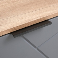 Тумба в прихожую подвесная Даллас, 802х402х278, Дуб каньон/Софт графит МДФ