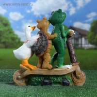 Садовая фигура "Зверюшки на самокате" 28х10,5х30см Садовая фигура "Зверюшки на самокате" 28х10,5х30см
