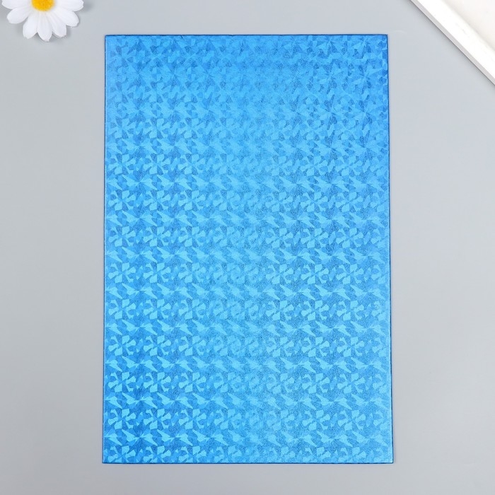 Фоамиран голограмма "Ярко-синий" 1,8 мм набор 5 листов 20х30 см