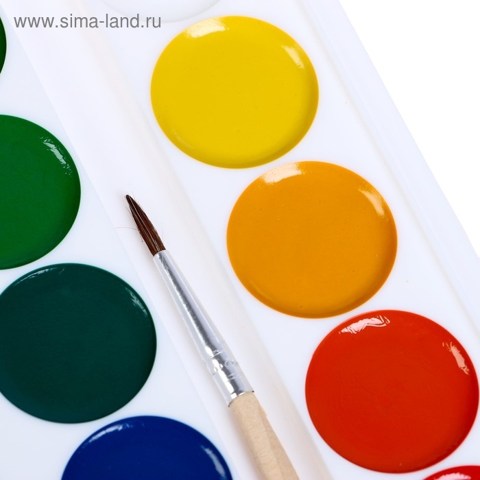 Акварель Акварель "Луч" ZOO, 16 цветов, с кистью