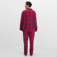 Пижама мужская из фланели (рубашка и брюки) KAFTAN р.48