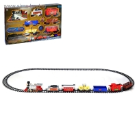 Железная дорога &laquo;Классический поезд&raquo;, работает от батареек, свет и звук