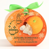 Новый год! Шоколадная бомбочка, белый шоколад, с маршмеллоу &laquo;Тебе вкусняшек в НГ&raquo;, 35 г