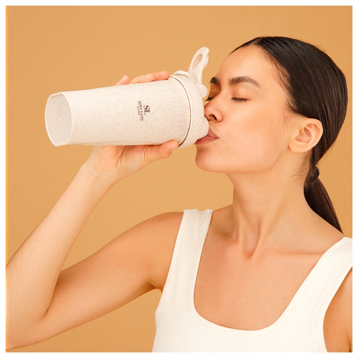 Стакан-шейкер для воды и коктейлей Sima-Land Home, 600 мл, цвет бежевый