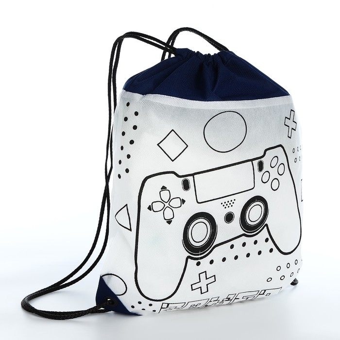 Мешок для обуви под раскраску «Гейм» 34х40 см, спанбонд Мешок для обуви под раскраску «Гейм» 34х40 см, спанбонд