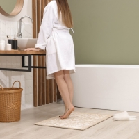 Коврик для ванной SAVANNA &laquo;Вей&raquo;, 60&times;90 см, цвет коричневый