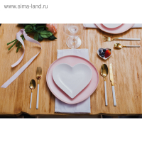 Столовые приборы из нержавеющей стали Magistro «Версаль», 4 предмета, цвет ручек белый Столовые приборы из нержавеющей стали Magistro «Версаль», 4 предмета, цвет ручек белый