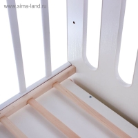 Детская кроватка &laquo;Чудо&raquo; на маятнике, с ящиком, цвет белый