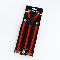 Подтяжки взрослые, ширина 2,5 см, цвет чёрный/красный Подтяжки взрослые, ширина 2,5 см, цвет чёрный/красный