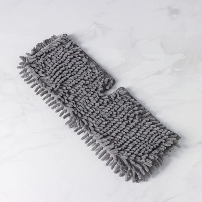 Насадка для плоской двусторонней швабры Доляна, 40&times;14 см, микрофибра, букли, цвет МИКС