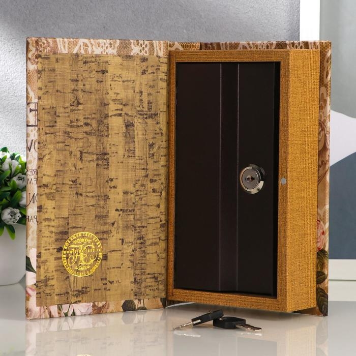 Сейф-книга дерево "Весна в Париже" кожзам 21х13х5 см