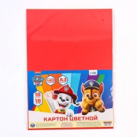 Картон цветной тонированный, А3, 18 листов, 18 цветов, немелованный, двусторонний, в пакете, 140 г/м², Щенячий патруль Картон цветной тонированный, А3, 18 листов, 18 цветов, немелованный, двусторонний, в пакете, 140 г/м², Щенячий патруль