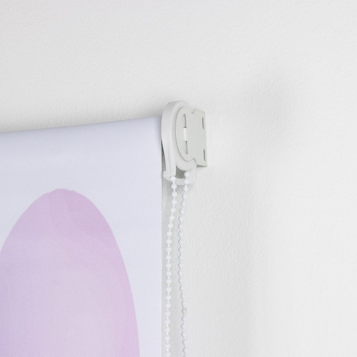 Штора рулонная 3D принт &laquo;Бегемотик&raquo;, блэкаут, 60&times;200 см, цвет белый