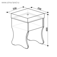 Пуф Виктория-1, 330х330х455, Дуб сонома