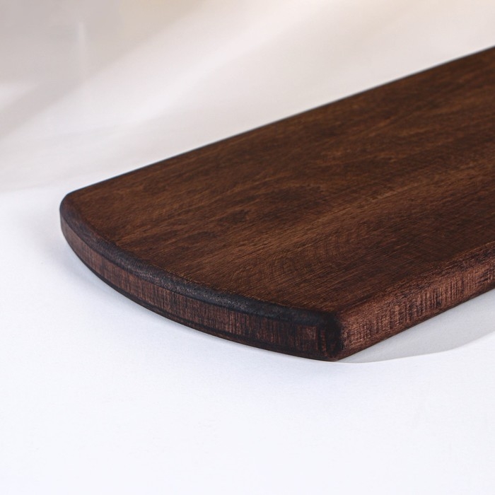 Доска разделочная деревянная для подачи с ручкой Adelica, 38&times;16&times;2 см, тёмный граб