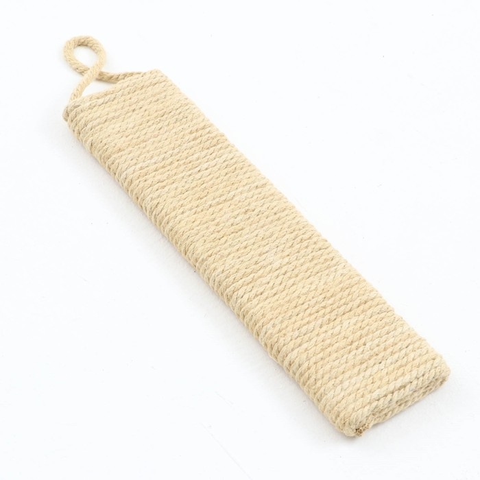 Когтеточка Когтеточка "Пижон" мини, джутовая настенная двухсторонняя, 42 х 10 х 2 см (белёный джут 6мм)