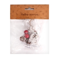 Новогодняя подвеска с природным декором «Зимняя ёлочка» Новогодняя подвеска с природным декором «Зимняя ёлочка»