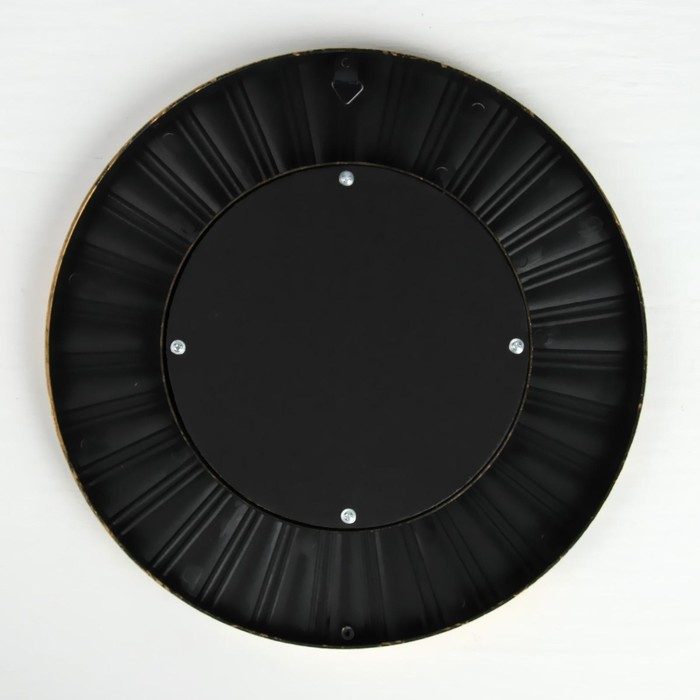 Зеркало настенное &laquo;Лучи&raquo;, d зеркальной поверхности 12 см, цвет &laquo;состаренное золото&raquo;