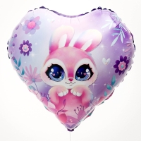 Воздушный шар фольгированный 18" &laquo;Зайка&raquo;, сердце