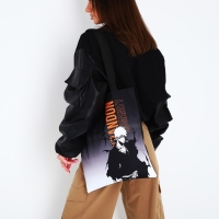 Шопер &laquo;Ичиго&raquo;, 35х0.5х40 см, отдел без молнии, без подклада, чёрный