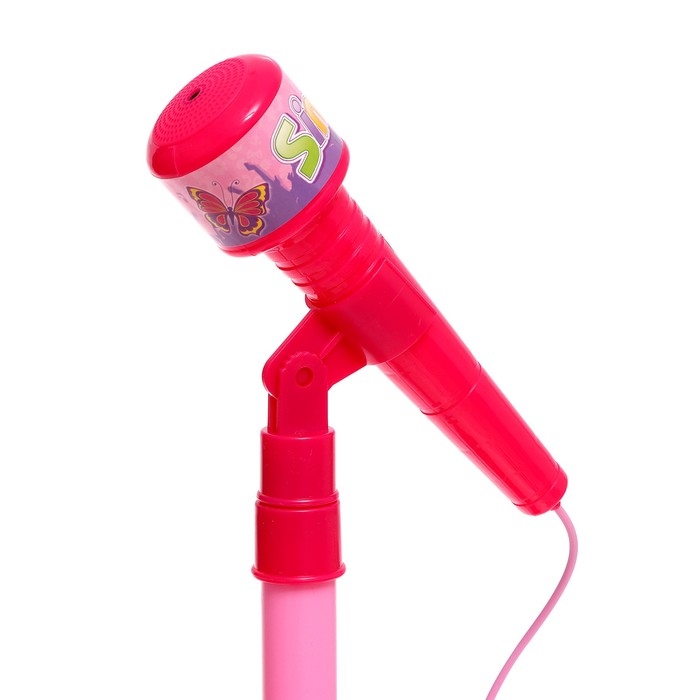 Музыкальная гитара, звук, свет, цвет розовый Музыкальная гитара, звук, свет, цвет розовый