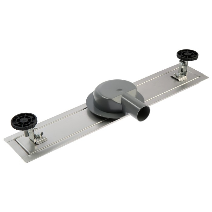 Трап ZEIN, c флaнцeм свободного вращения 360&deg;, 7х50 см, d=40/50 мм, нерж. сталь, сатин