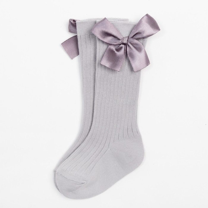 Гольфы Крошка Я «Бантик» 12-14 см, цвет серый Гольфы Крошка Я «Бантик» 12-14 см, цвет серый