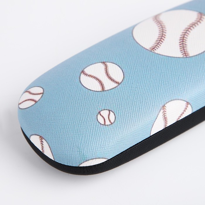 Футляр для очков на хлопушке, длина 16 см, цвет голубой Футляр для очков на хлопушке, длина 16 см, цвет голубой