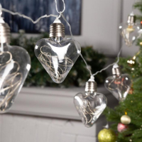 Гирлянда «Нить» 3 м с насадками «Лампочки сердца», IP20, прозрачная нить, 80 LED, свечение белое, 8 режимов, 220 В Гирлянда «Нить» 3 м с насадками «Лампочки сердца», IP20, прозрачная нить, 80 LED, свечение белое, 8 режимов, 220 В