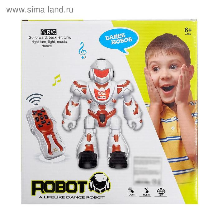 Робот радиоуправляемый &laquo;Танцор&raquo;, световые и звуковые эффекты, работает от батареек, цвета МИКС