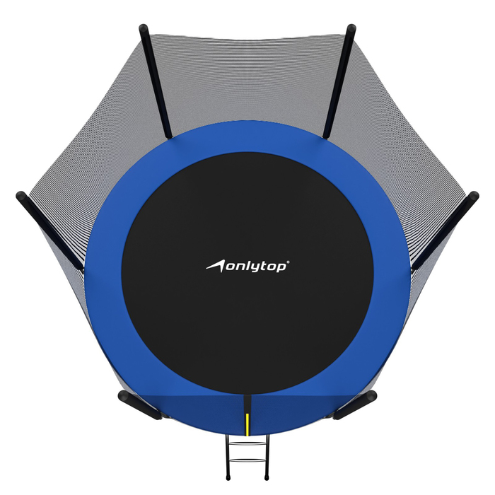 Батут ONLYTOP, d=305 см, высота сетки 173 см, с лестницей, цвет синий