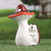 Садовая фигура "Ежик под мухомором" 8х11х19см /// Садовая фигура "Ежик под мухомором" 8х11х19см ///