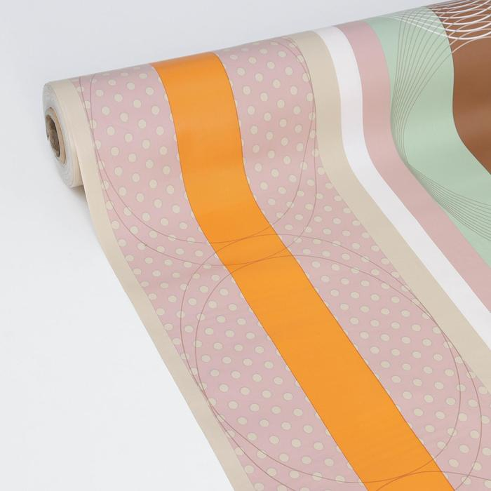 Клеёнка на стол Доляна &laquo;Мэри&raquo;, на тканевой основе, рулон 20 метров, ширина 137 см, общая толщина 0,22 мм