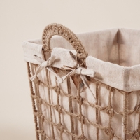 Корзина для хранения SL Home, ручное плетение, с ручками, квадратная, джут, 33×33×36 см Корзина для хранения SL Home, ручное плетение, с ручками, квадратная, джут, 33×33×36 см