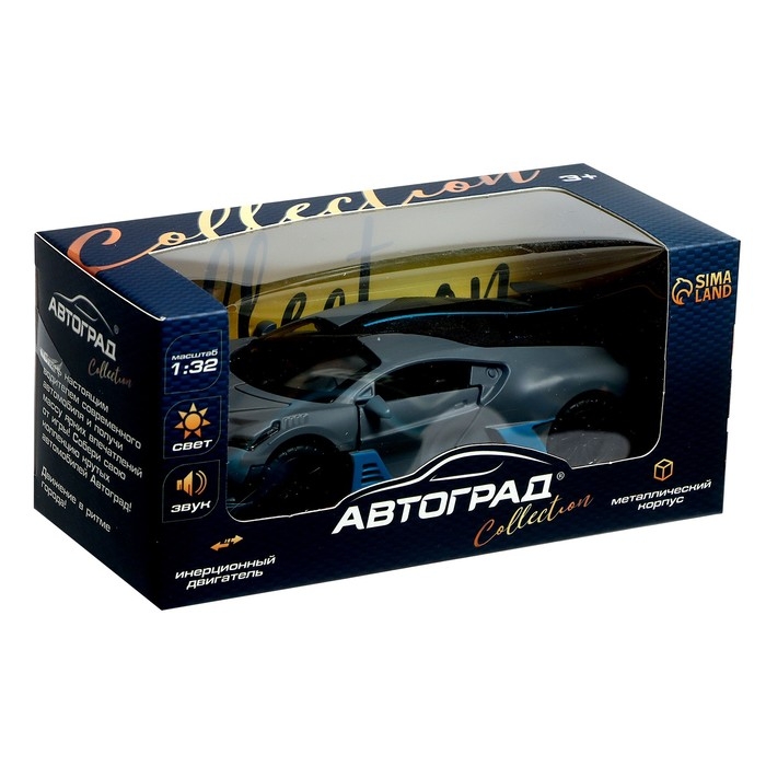 Машина металлическая RACE,1:32, инерция, свет и звук, МИКС Машина металлическая RACE,1:32, инерция, свет и звук, МИКС