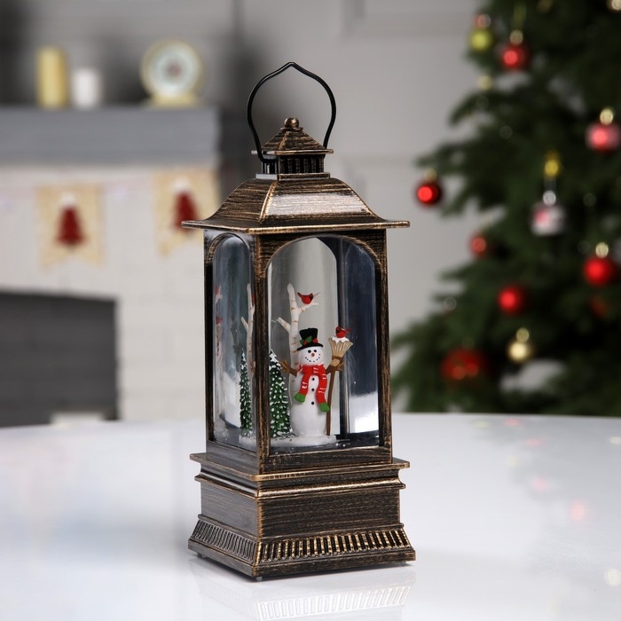 Светодиодная фигура «Фонарь со снеговиком» 7.8 × 19.5 × 7.8 см, пластик, батарейки ААх3 (не в комплекте), USB, свечение тёплое белое Светодиодная фигура «Фонарь со снеговиком» 7.8 × 19.5 × 7.8 см, пластик, батарейки ААх3 (не в комплекте), USB, свечение тёплое белое