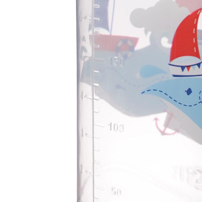 Бутылочка для кормления &laquo;Морское приключение&raquo;, классическое горло, с ручками, 250 мл., от 3 мес., цвет голубой