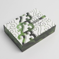 Коробка кондитерская, упаковка, &laquo;23 февраля&raquo;, 20 х 15 х 5 см